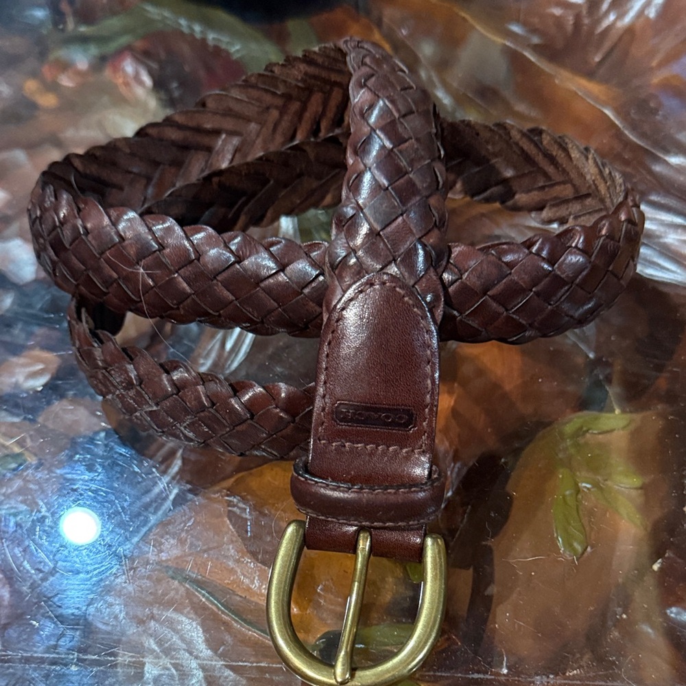 Vintage Coach Braided Leather Belt in unworn condition